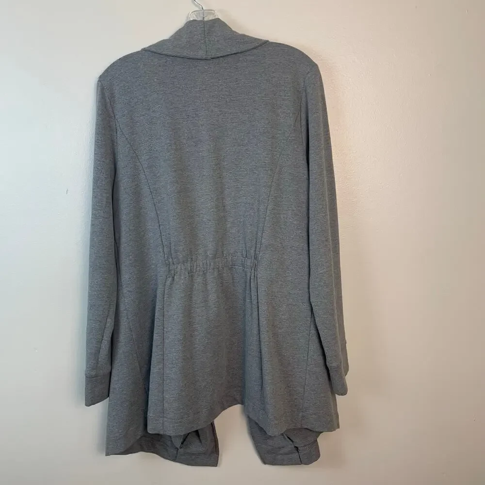 H by Halston Gray Open Jacket with Pockets Size Medium - Picture 6 of 11